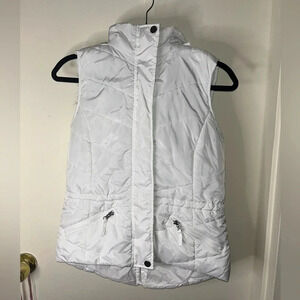 😍American Rag Women's Sleeveless Quilted Puff Vest Jacket Removeable Hood Size S